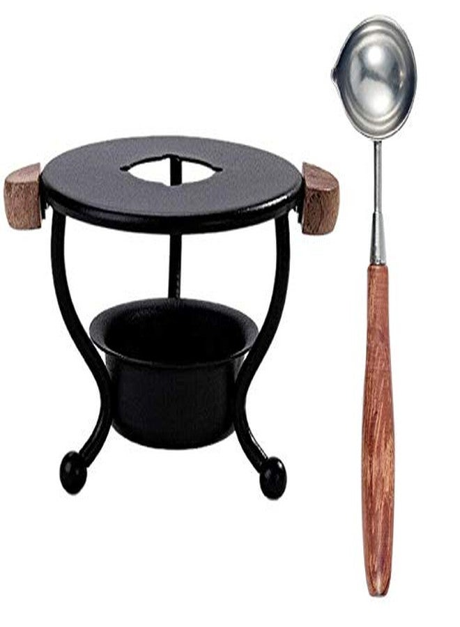 PDFans Wax Seal Warmer & Stamp Set - Furnace Tool, Spoon for Melting Wax Beads or Sticks, Spoon Holder for Wedding Envelope Seals - Image 1