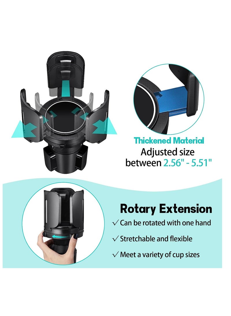Car Cup Holder Expander Adapter (Adjustable) THIS HILL All Purpose Cup Holder Expander for Car with Rubber Fits Less Than 5.51 Large Bottles  Mugs  Foods  Drinks - Image 4