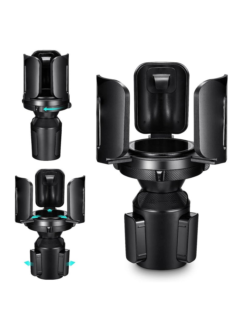 Car Cup Holder Expander Adapter (Adjustable) THIS HILL All Purpose Cup Holder Expander for Car with Rubber Fits Less Than 5.51 Large Bottles  Mugs  Foods  Drinks - Image 1
