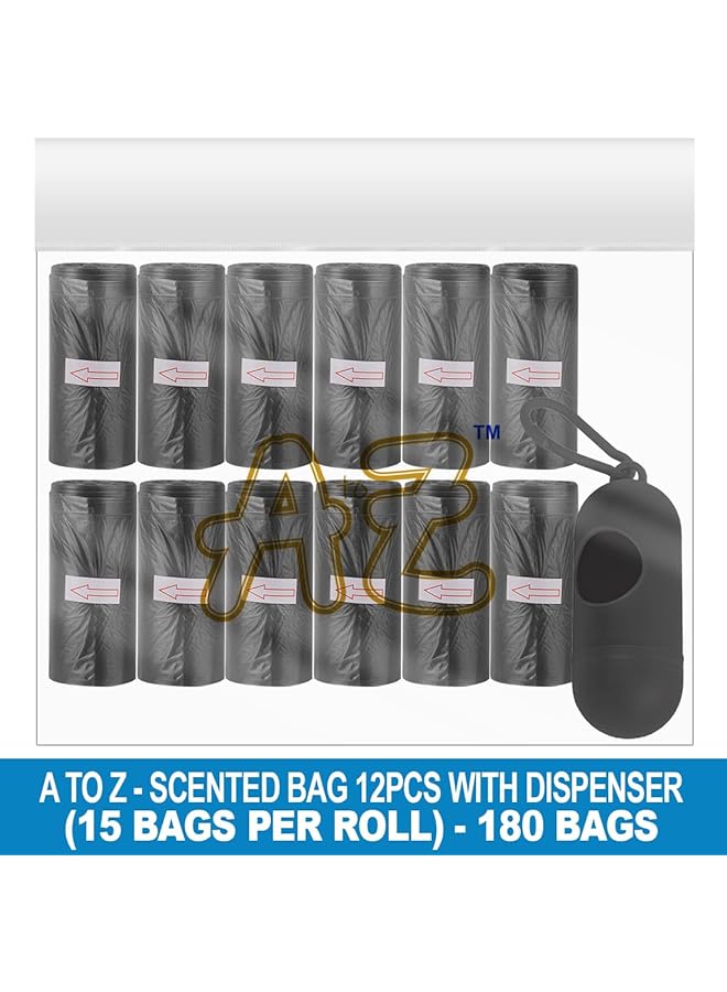 A TO Z Scented Bag Pack Of 12/180 Bags With Dispenser Black - Image 2