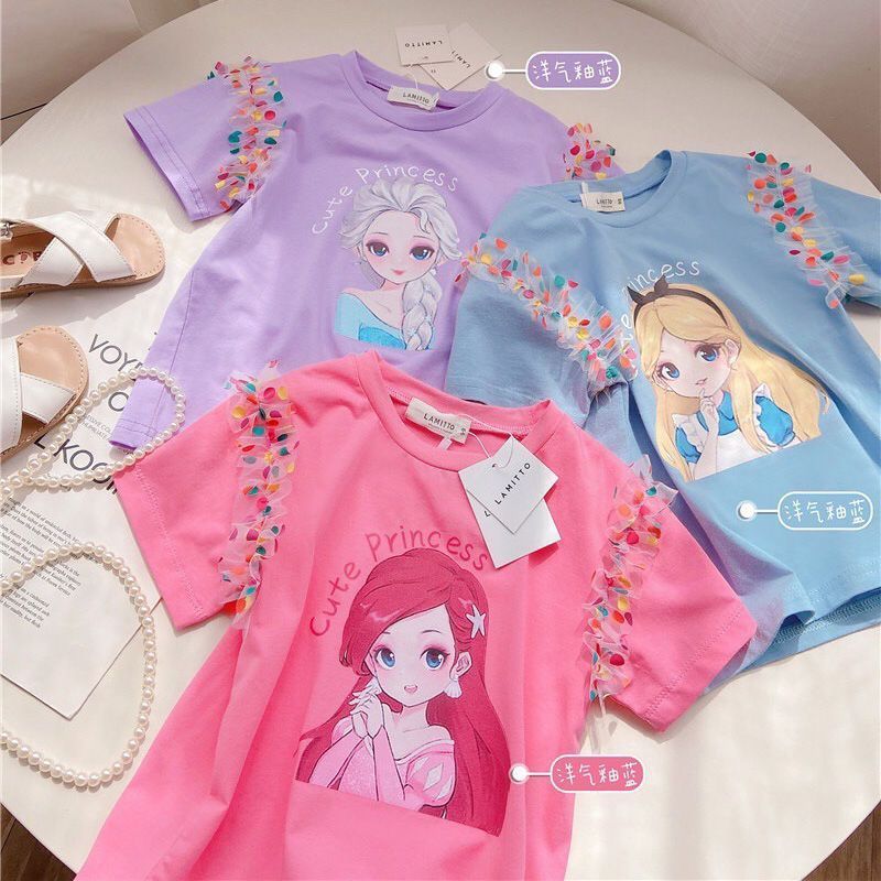 Baby Girl Fashion Cute Cartoon Top Girl Casual Short Sleeve T-Shirt - Image 2