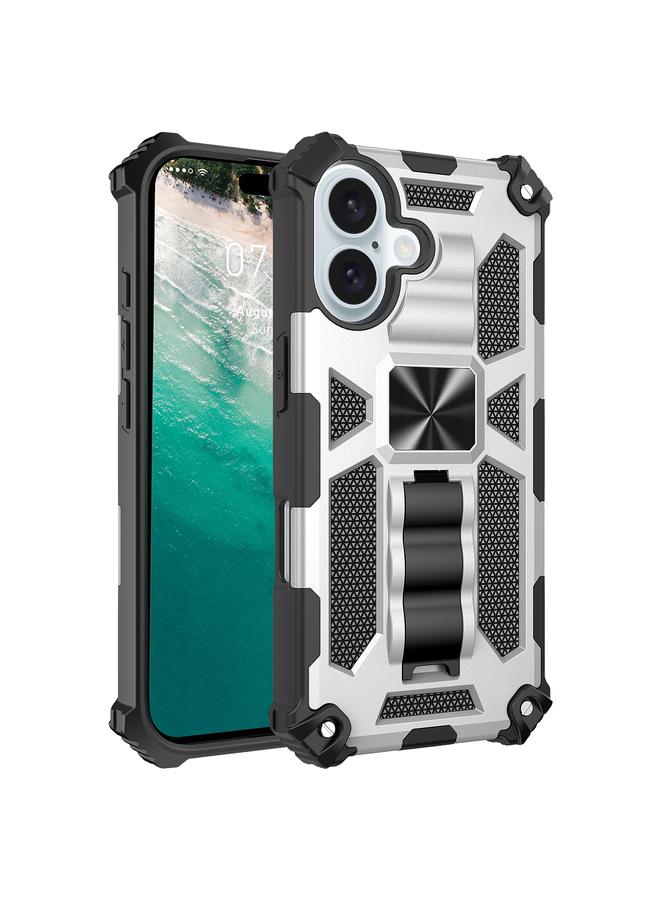 S-TOP Case For iPhone 16 Plus Armor Shockproof TPU Hybrid PC Magnetic Phone Case with Holder - Image 1