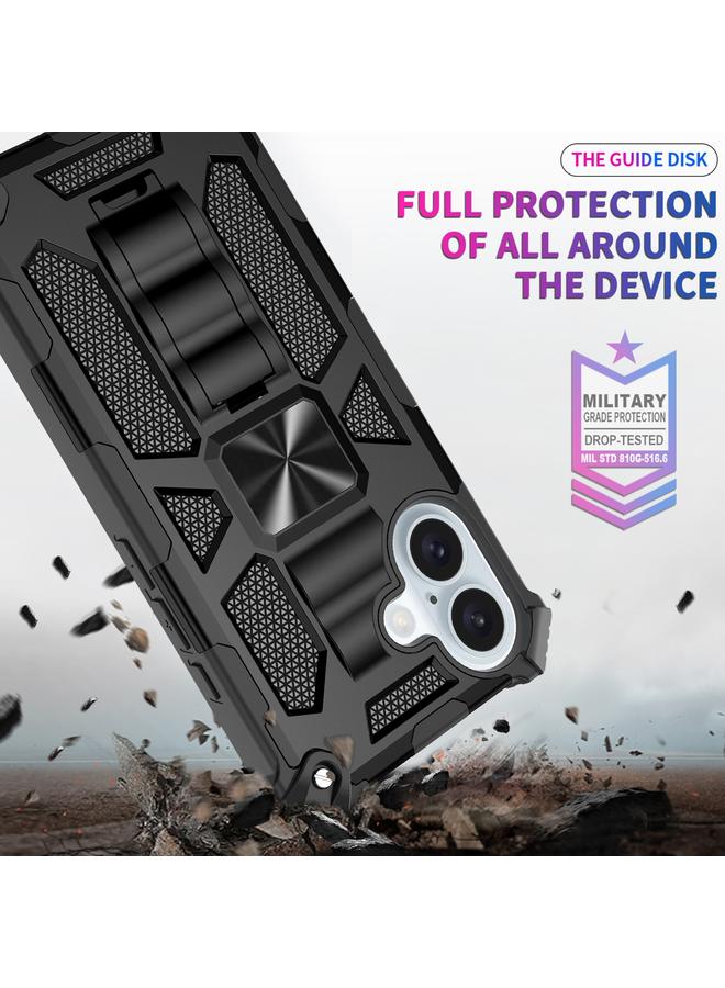 S-TOP Case For iPhone 16 Plus Armor Shockproof TPU Hybrid PC Magnetic Phone Case with Holder - Image 3