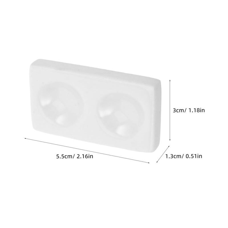 أطباق التفاعل البيضاء 4 قطع لاختبارات الكيميائية وتحليل العينات وتجارب مقارنة الألوان - Image 3