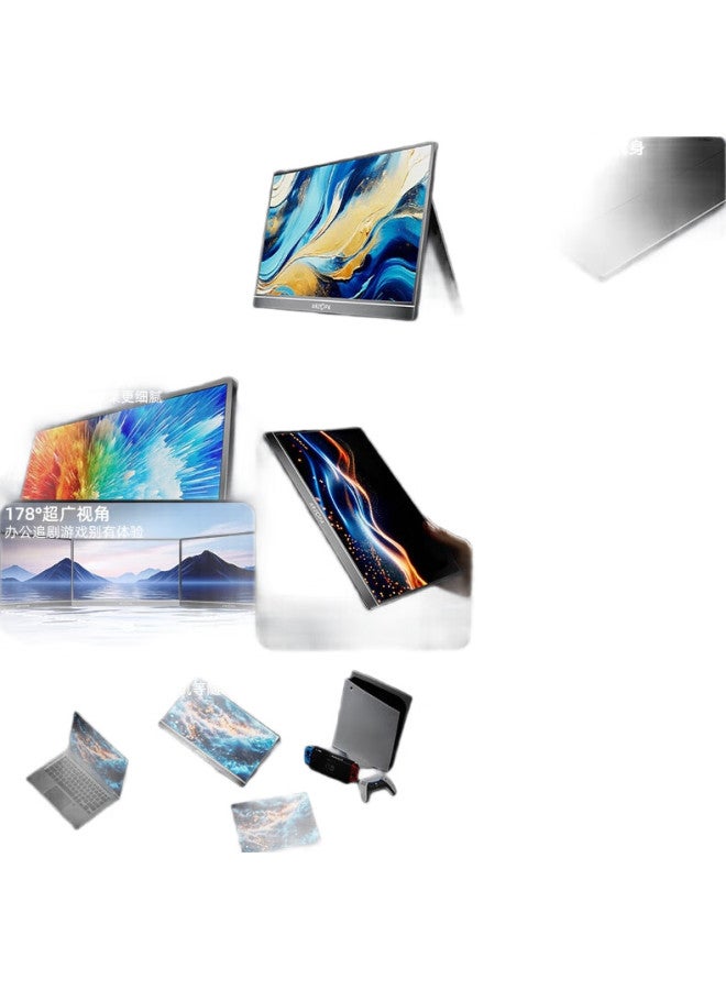 ARZOPA شاشة أرتزوبا المحمولة 16.1 بوصة 100% سRGB، شاشة عرض ثانوية لجهاز الكمبيوتر والهاتف المحمول وجهاز الألعاب A1C [دعم حكومي 20%] - Image 3