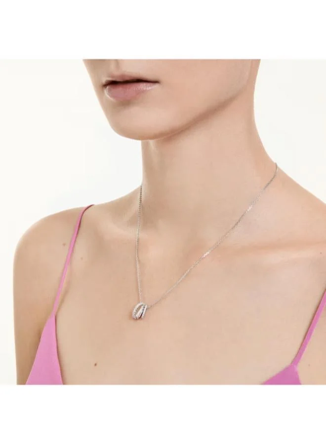 Swarovski  Hyperbola White Crystal Rhodium Plated Pendant Necklace for Women | Best Price UAE