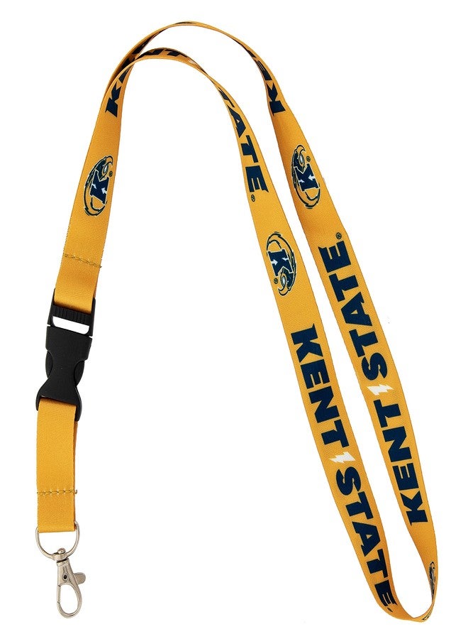 Desert Cactus Kent State University Lanyard Golden Flashes Car Keys ID Badge Holder Keychain Detachable Breakaway Snap Buckle (Yellow) - Image 2
