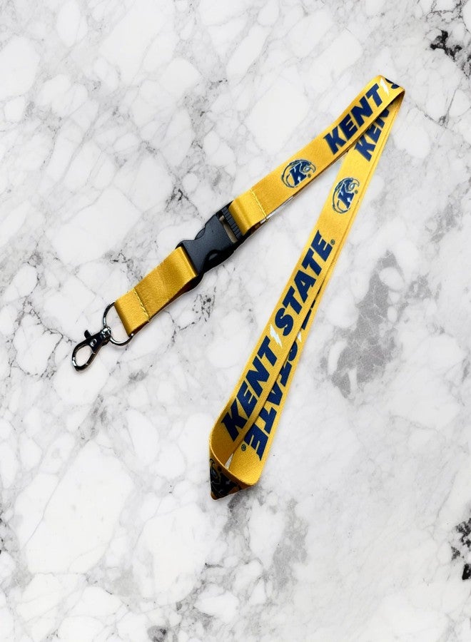 Desert Cactus Kent State University Lanyard Golden Flashes Car Keys ID Badge Holder Keychain Detachable Breakaway Snap Buckle (Yellow) - Image 5