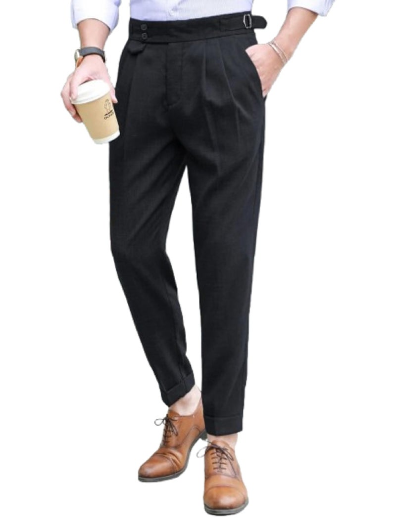 Lymio Trouser for Men || Casual Trouser Man || Solid Style Pant || Stylish Patten with Pant (TR-46-Black-L) - Image 1
