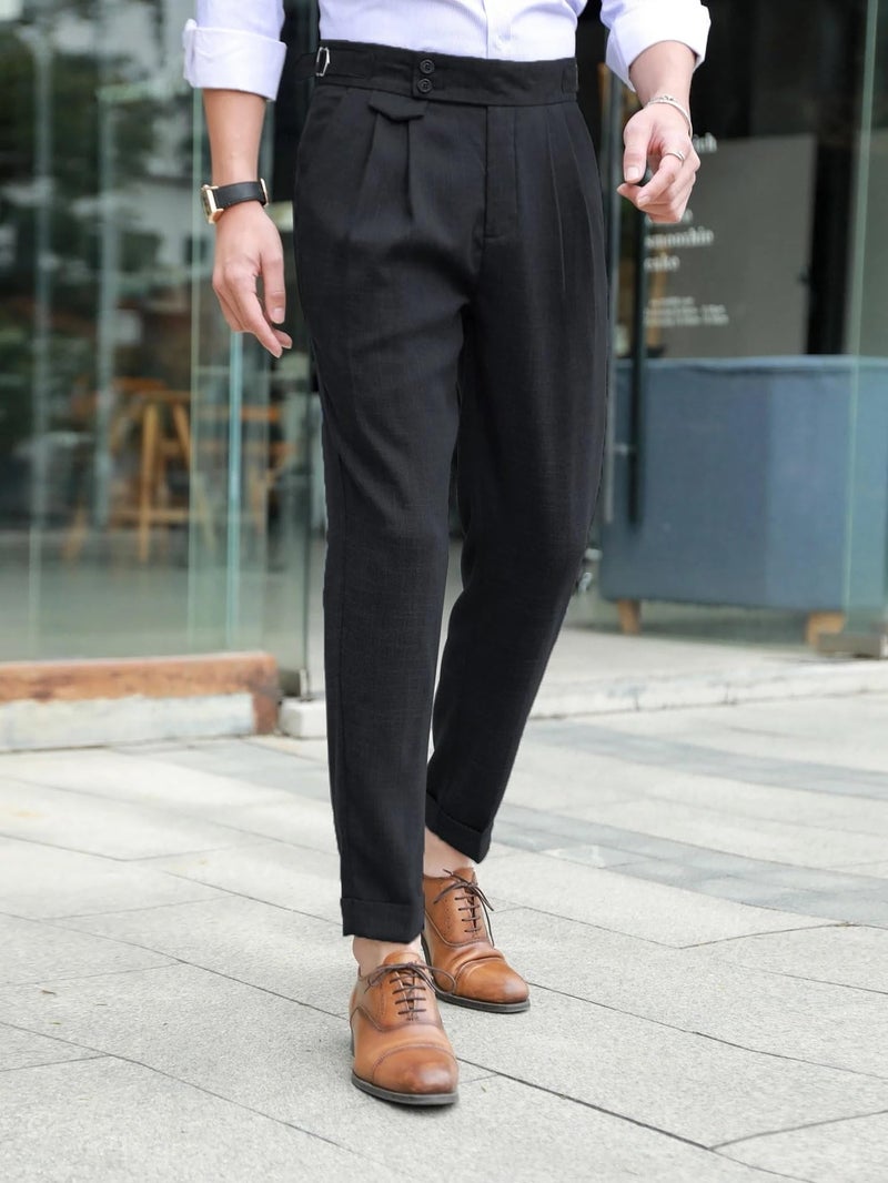 Lymio Trouser for Men || Casual Trouser Man || Solid Style Pant || Stylish Patten with Pant (TR-46-Black-L) - Image 4