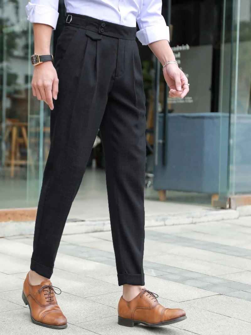 Lymio Trouser for Men || Casual Trouser Man || Solid Style Pant || Stylish Patten with Pant (TR-46-Black-L) - Image 5