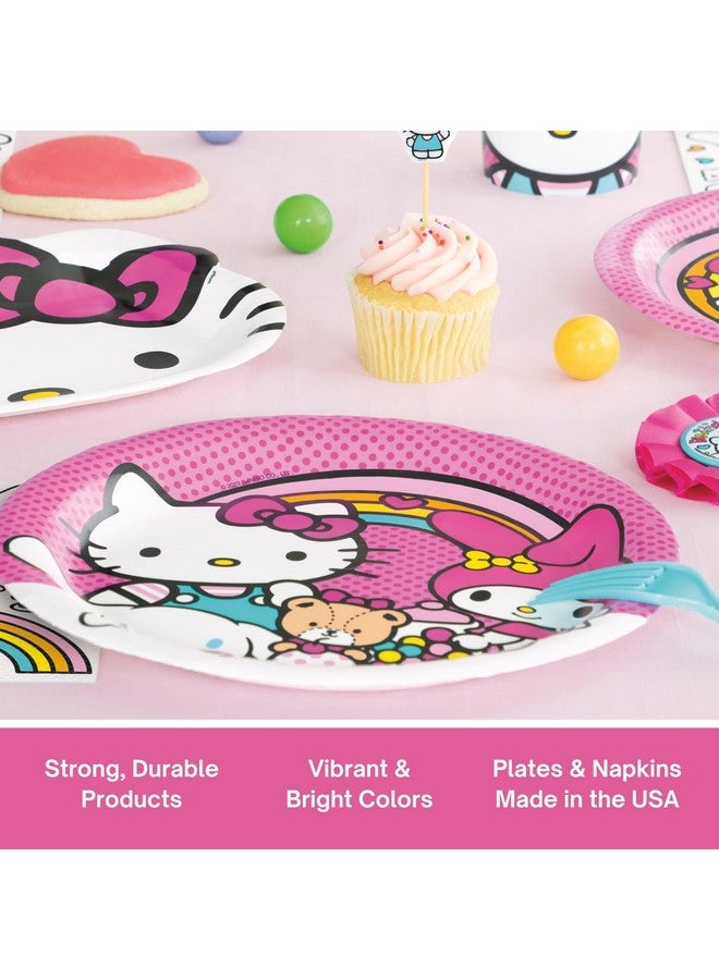 Unique Hello Kitty Birthday Decorations - Hello Kitty Party Decorations - Plates, Napkins, Tablecloth, Checklist - Party Supplies for 8 Guests  - Image 3
