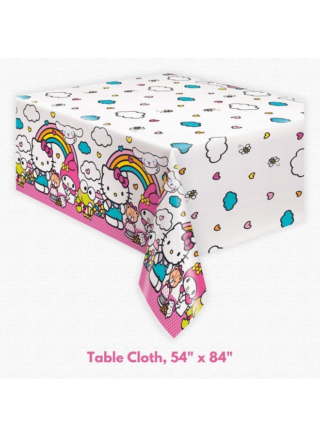 Unique Hello Kitty Birthday Decorations - Hello Kitty Party Decorations - Plates, Napkins, Tablecloth, Checklist - Party Supplies for 8 Guests  - Image 5