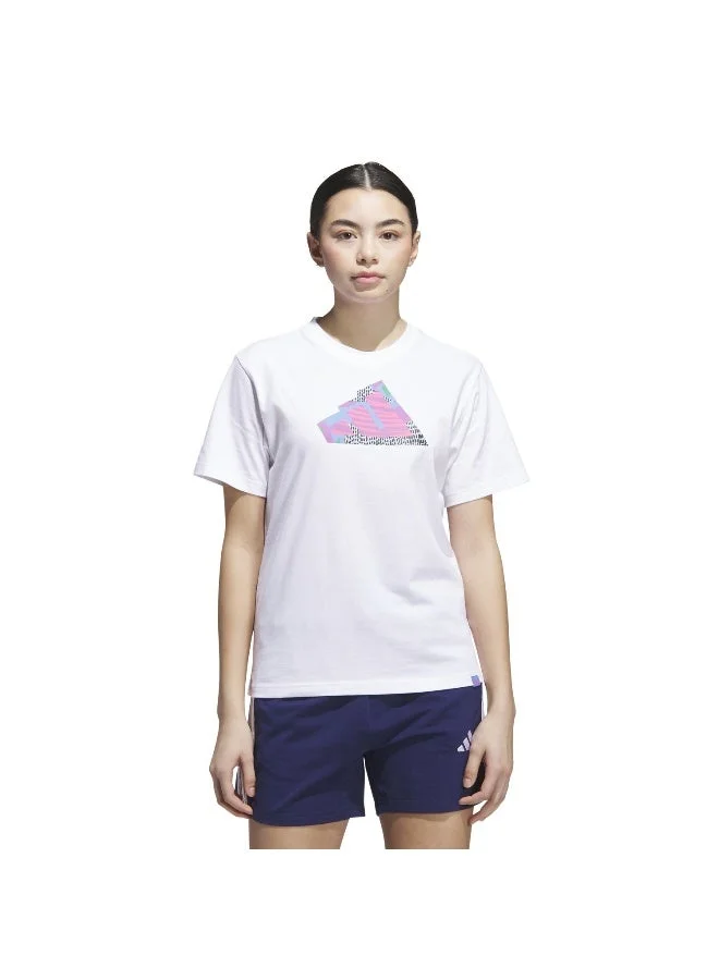 اديداس W Abstract T White Graphic Tee (Short Sleeve) T-Shirts For Women