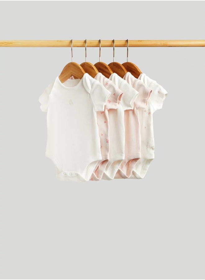 mothercare My First Short-Sleeved Bodysuits - 5 Pack 