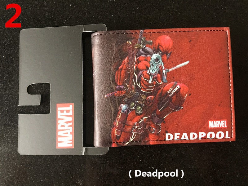 Deadpool Short Wallet Marvel Surrounding Avengers Super Hero Pu Coin Purse - Image 1