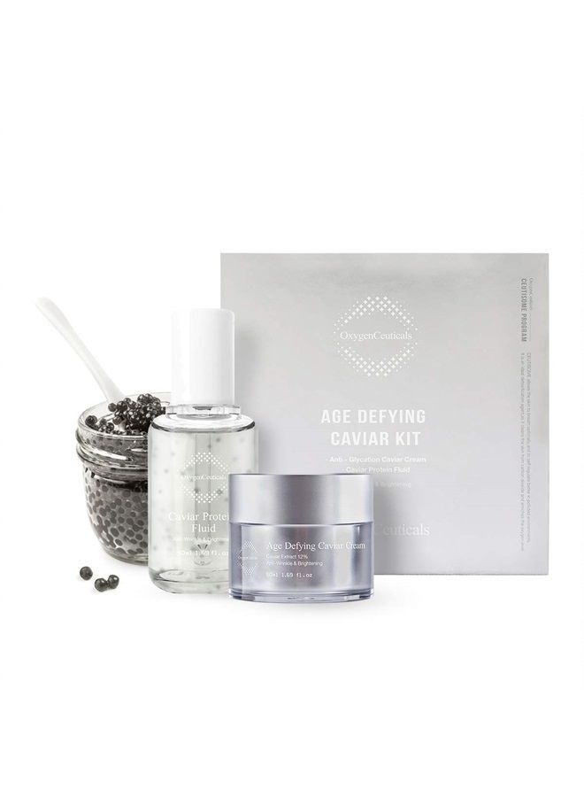 OxygenCeuticals The Best Anti aging kit for Men and Women, Age Defying Caviar Cream and Serum for Face and Neck - Anti Aging Wrinkle Repair Skin Renewal by OxygenCeuticals - Image 1
