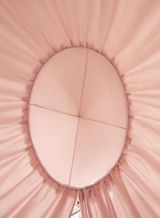 Akiky Kids Bed Canopy for Crib & Twin Size with Ruffles Dreamcatcher, Princess Girls Nursery Room Decor Toddler Baby Dome Round Hanging Tent Curtains Skirt Over Bed Reading Nook Play Tents Pink - Image 5