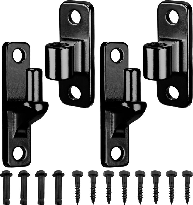 Dtructiew 304 Stainless Steel Gate Hinges with Screws, 2 Pack Wall Mount Gate Hinge for Farm Gates, Heavy Duty Gate Hinges for Metal Gates Wooden Fences Outdoor with 5/8 Hinge Pin - Image 1