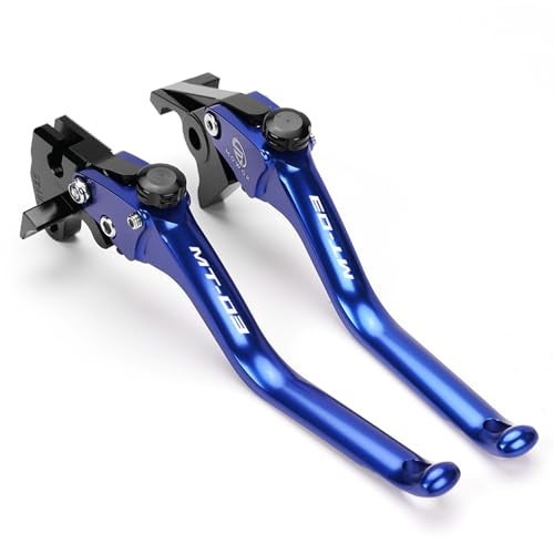 MOWOK Motorcycle CNC Brake Clutch Levers Fit for Yamaha MT03 MT03 2015 2016 2017 2018 2019 2020 2021 2022 2023 2024 2025 Blue - Image 1