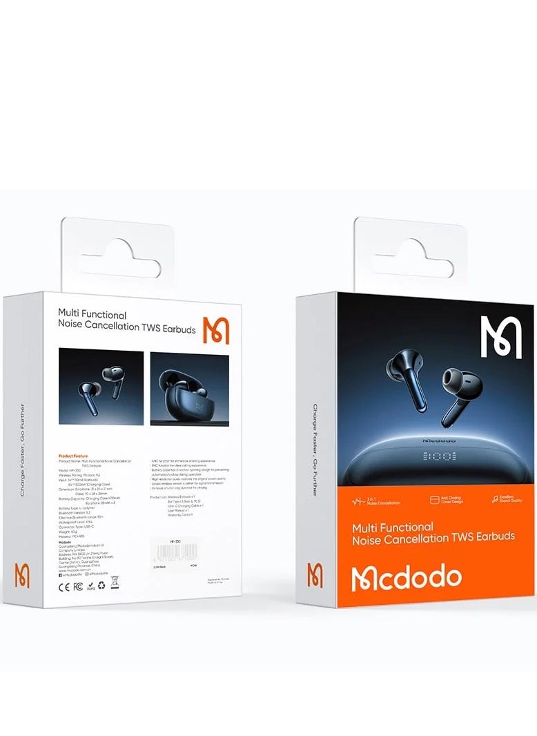 Mcdodo - Mcdodo HP-3300 Multi Functional Noise Cancellation Earbuds With Display - Image 1