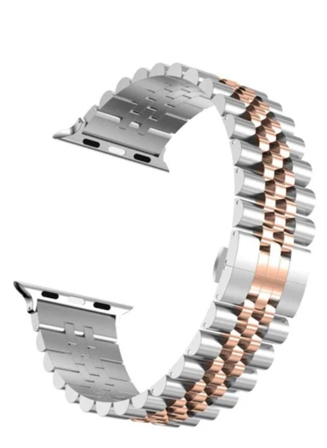 SHOPI - Replacement Band Compatible with Apple Watch 45mm / 44mm / 42mm, Stainless Steel Solid Strap Metal Bracelet for Apple Watch Series 7 6 5 4 3 3 - Image 1