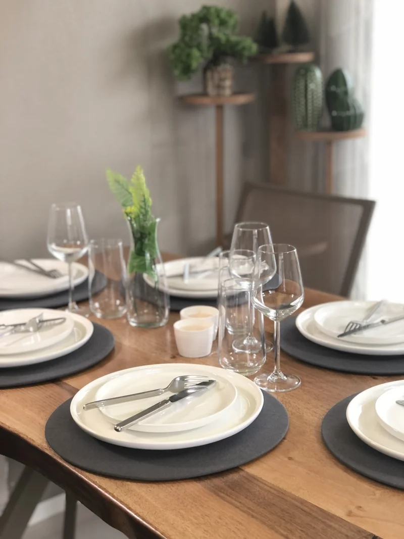 Desenİzmir PatternIzmir Placemat Anthracite Color (6 Pieces)