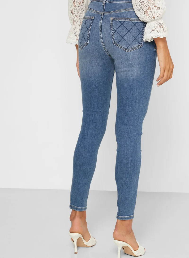 RIVER ISLAND High Waist Skinny Jeans