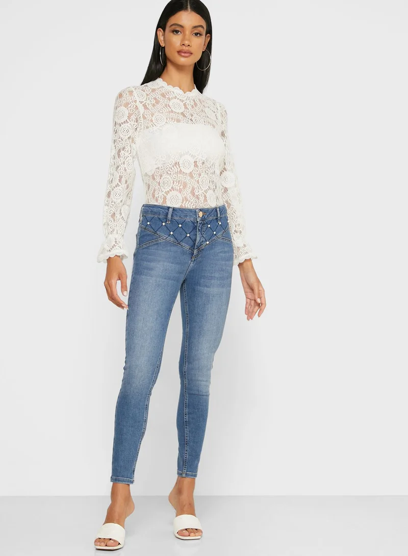 RIVER ISLAND High Waist Skinny Jeans