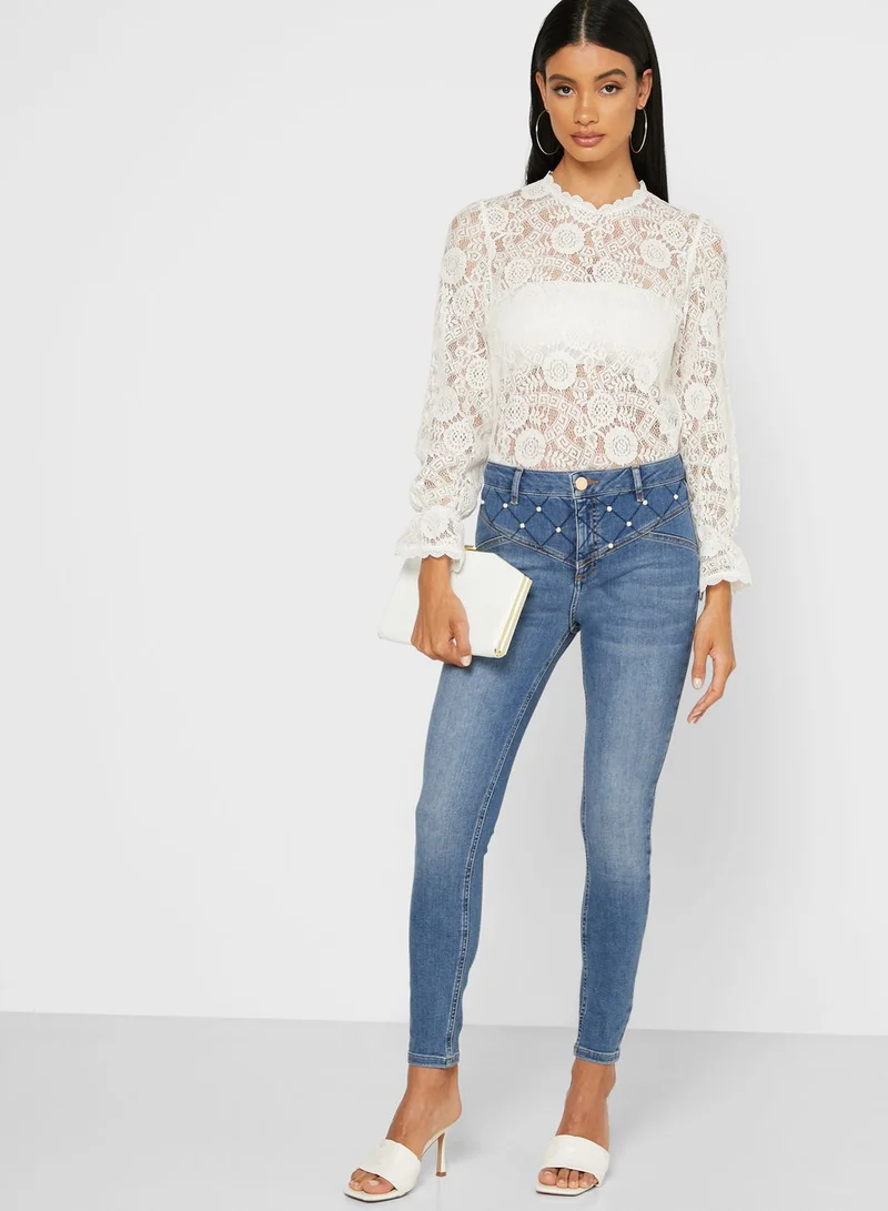 RIVER ISLAND High Waist Skinny Jeans