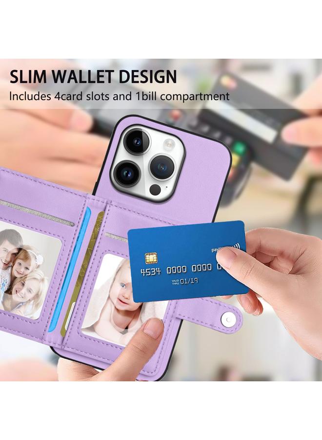 S-TOP Case For iPhone 16 Pro Button Card Bag RFID Anti-theft Phone Case - Image 5