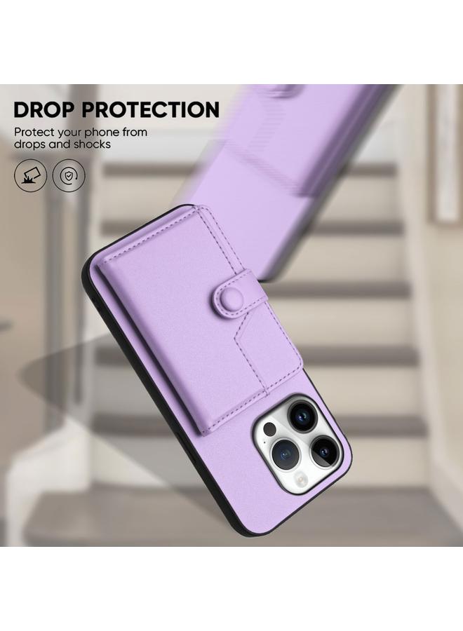 S-TOP Case For iPhone 16 Pro Button Card Bag RFID Anti-theft Phone Case - Image 4