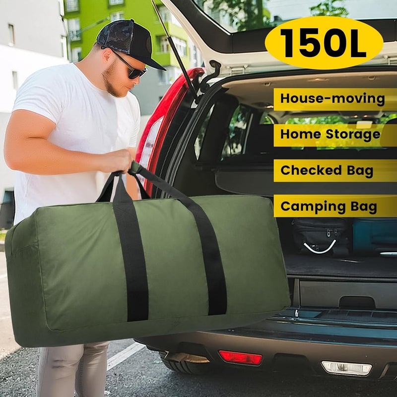 Vorspack Extra Large Duffle Bag for Travel - 100L Duffel Bag for Men Gear Bag for Storage Foldable Weekender Bag for Overnight Camping - Black - Image 5