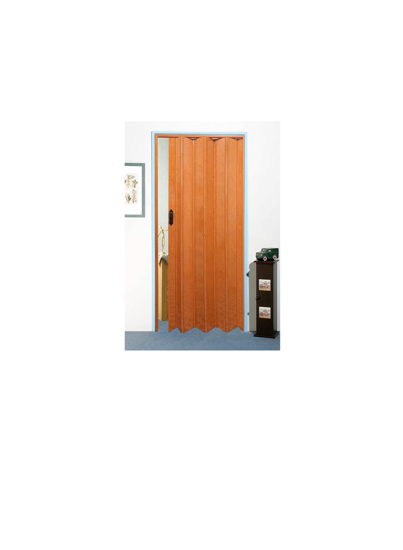 ROBUSTLINE Robustline Folding Sliding Doors 210cm Height x 100cm Width, Made in Taiwan (DARK WOODEN TEAK)  - Image 2
