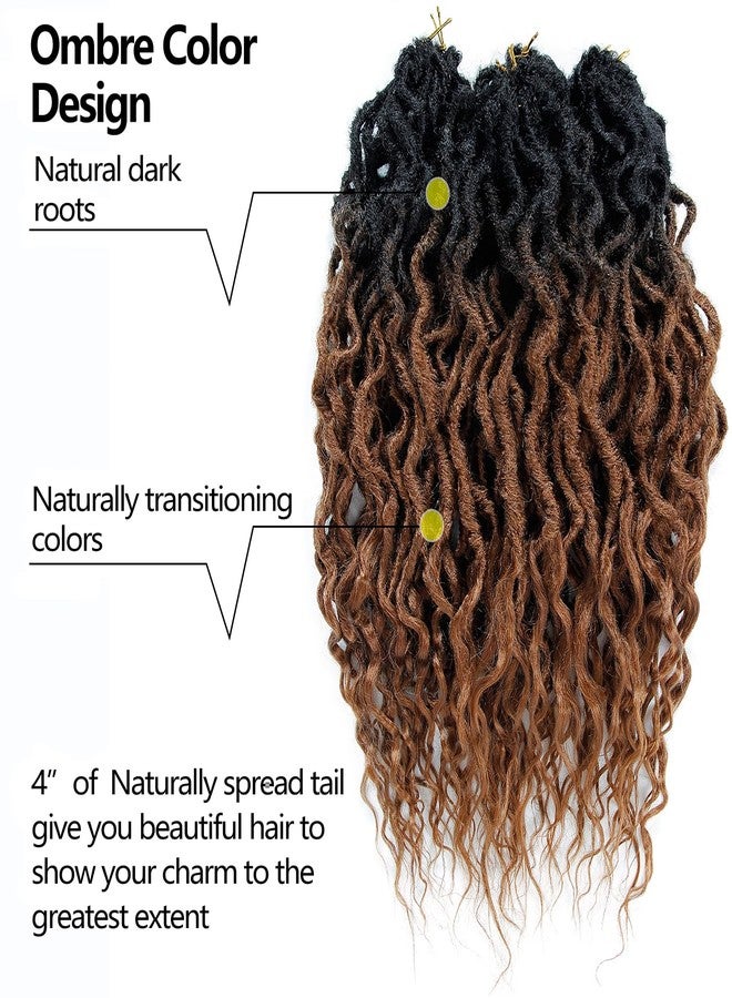 SuyiIRL Faux Locs Crochet Hair For Women Soft Locs 18 Inch Goddess Crochet Hair Curly Ends Dreadlocks Boho Style Synthetic Braiding Hair Extensions - Image 5