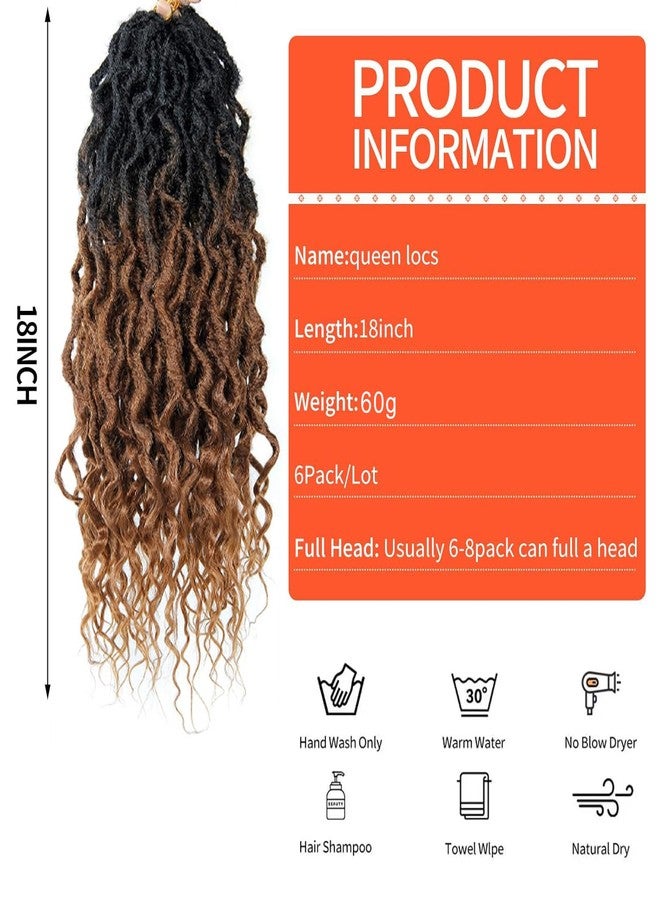 SuyiIRL Faux Locs Crochet Hair For Women Soft Locs 18 Inch Goddess Crochet Hair Curly Ends Dreadlocks Boho Style Synthetic Braiding Hair Extensions - Image 2