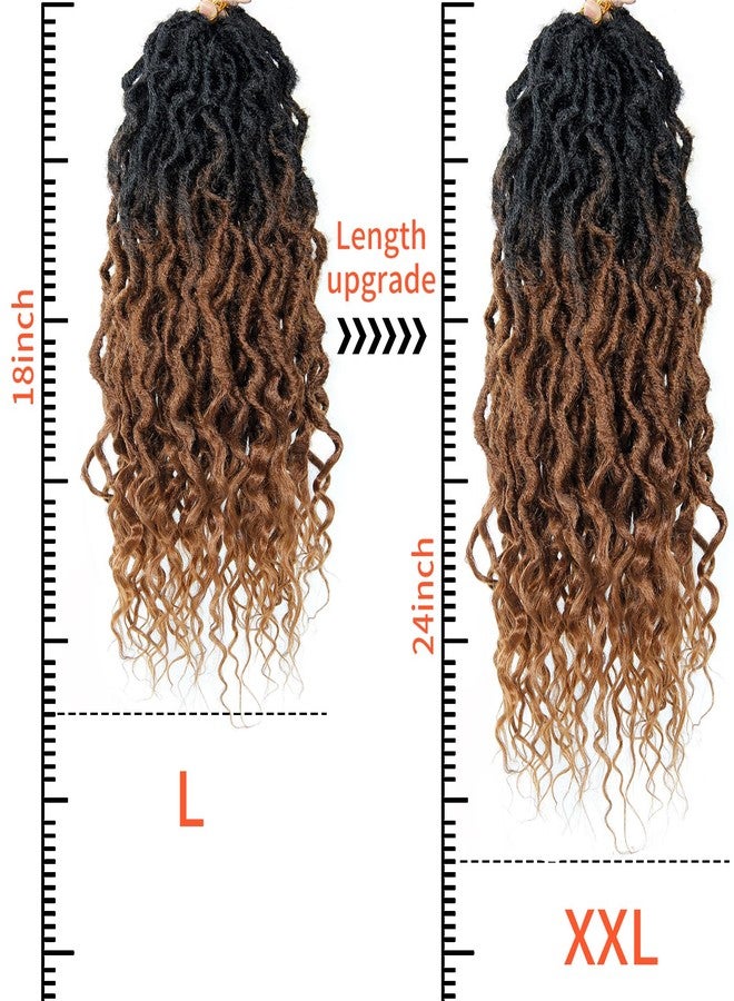 SuyiIRL Faux Locs Crochet Hair For Women Soft Locs 18 Inch Goddess Crochet Hair Curly Ends Dreadlocks Boho Style Synthetic Braiding Hair Extensions - Image 4