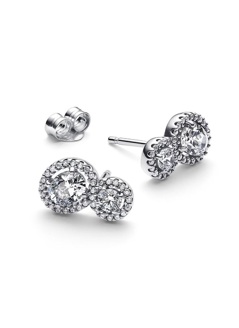 PANDORA Embracing Halo Stud Earrings  - Image 2