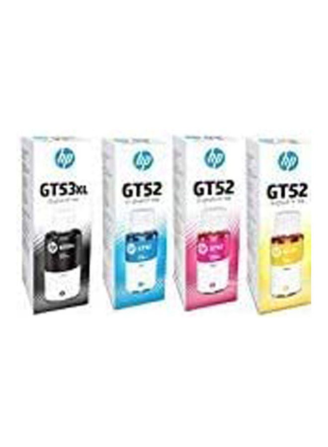 HP مجموعة زجاجات حبر GT52 بإجمالي 4 قطع متعدد الألوان - Image 2