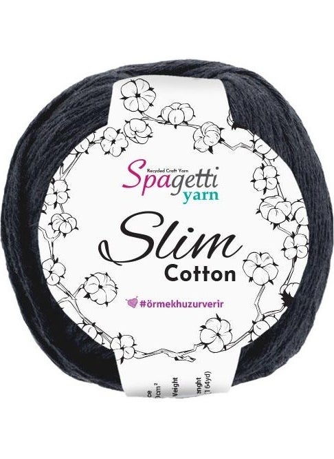 Spagetti Yarn Spaghetti Yarn Black Slim Cotton (50 Gr)  - Image 1