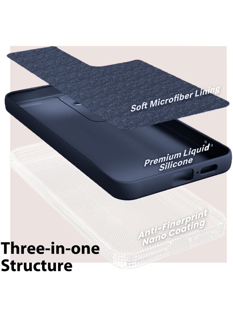 Wtech Xiaomi Redmi Note 14 Pro 5G 2025 Premium Liquid Silicone Compatible With Thin Magsafe Ring Case Cover (MCMPMN) - Navy Blue - Image 5