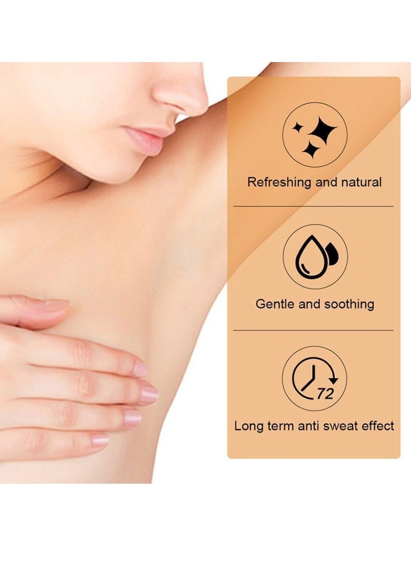 lakerain مزيل العرق لكامل الجسم بوزن 85 جرام، كريم مزيل لرائحة العرق تحت الإبط لمدة 72 ساعة، مضاد للتعرق، جل شفاف، خالٍ من صودا الخبز، كريم طبيعي للعناية بالبشرة - Image 5