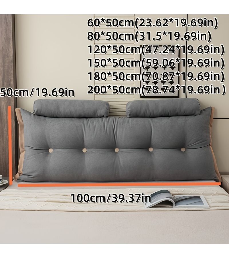 29.5 Inch Long Lumbar Support Cushion With Ruffle Design Universal Hill Series Backrest Cushion Soft Velvet Lace Trim Removable Washable Cover For Bedroom Living Room And Sofa Yellow - Image 3