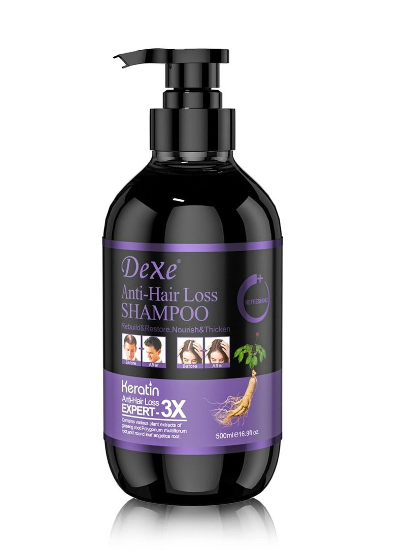Dexe Anti Hair Loss Shampoo Rebuild And Restore Nourish And Thicken Keratin 500 ML 