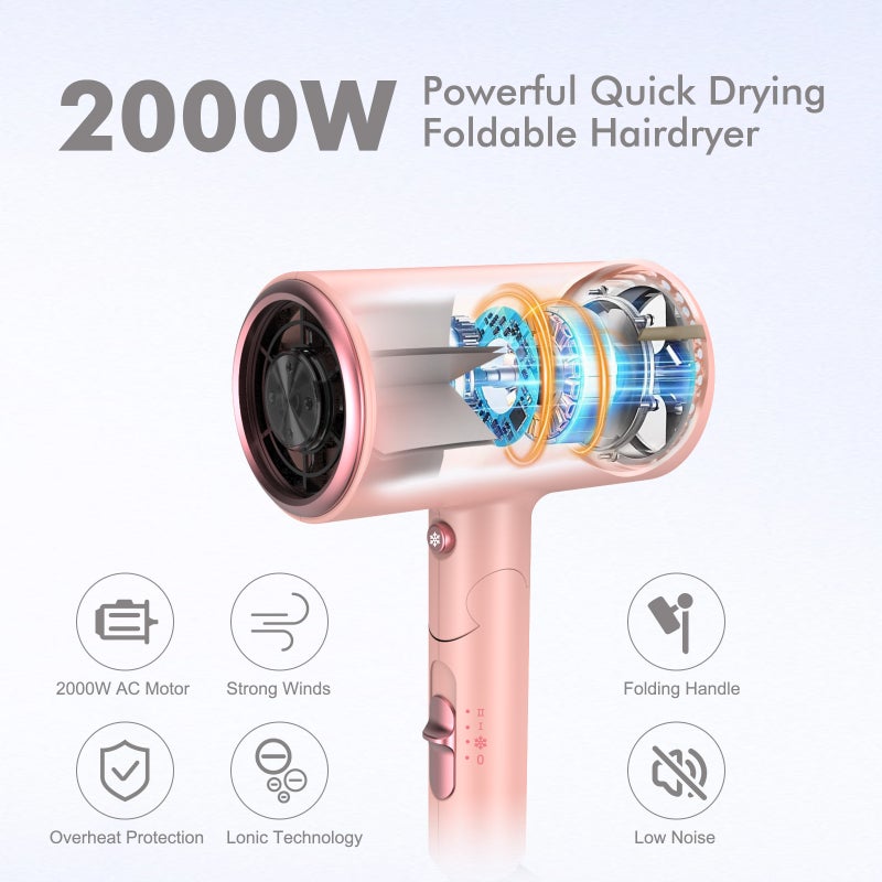 2000W Hair Dryer Large Wind Quickly Drying Hydrate Hair Household Hotel Hair Salon - Image 3
