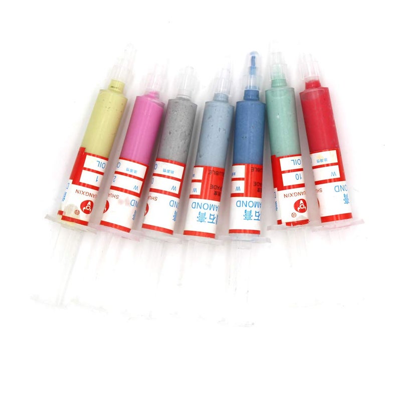 Preamer 7pcs Diamond Abrasive Paste Needle Tube Grinding Polishing Lapping Compound, Grits 1000# 10000# - Image 4