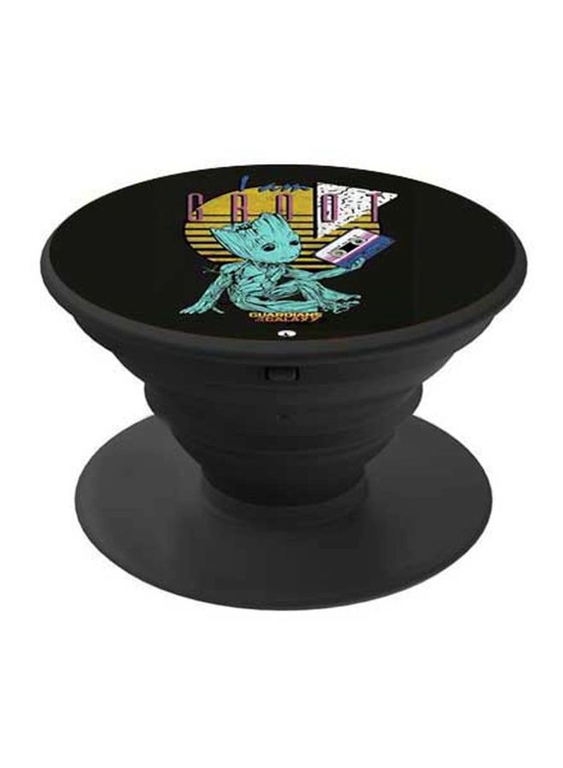 RKN Printed Pop Socket Phone Holder Black/Blue/Yellow - Image 1