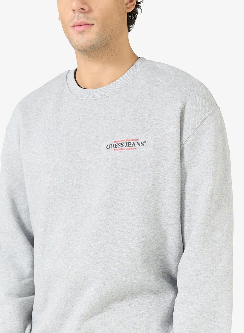 جس سويت شيرت أمريكي تقليدي بياقة دائرية - Image 3