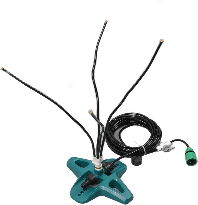 Standing Misting Cooling System, Outdoor Portable Standing Misters with Adjustable Bendable Hose, 8 Meter Line US Standard Thread for Backyard Pool Pet Cooling, Includes 4 Brass No - Image 2
