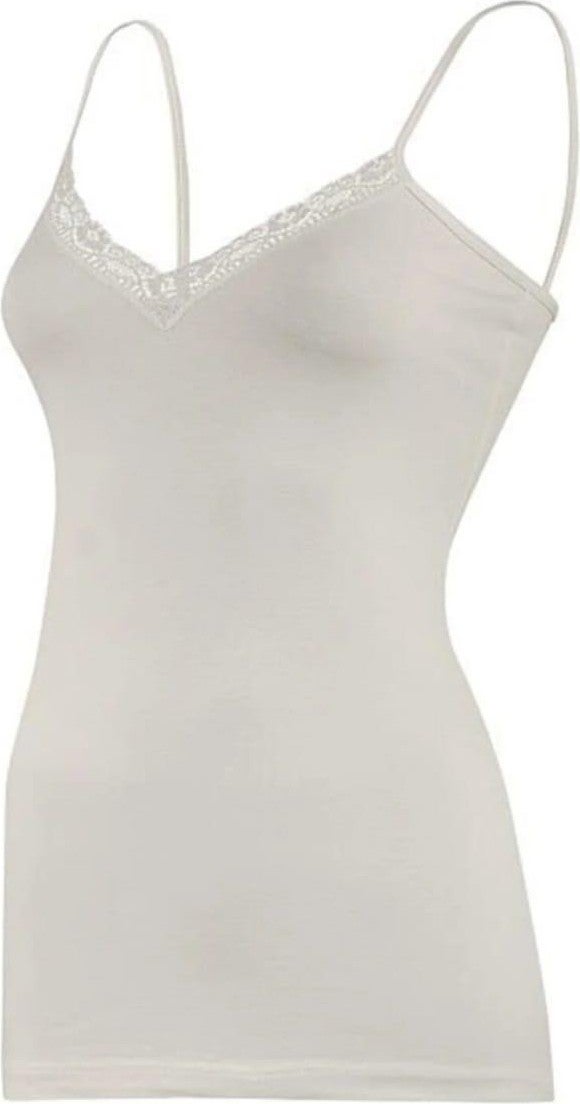 Yıldız Yildiz 2227 Women's Rope Strap Modal V Neck Lace Undershirt 12 Pieces 